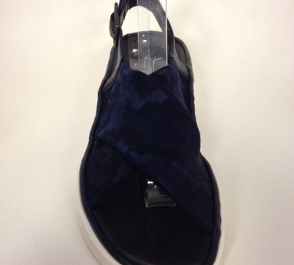Thierry Rabotin Willis Domino Navy Comfort Sandal Women's Sizes 36-42/6-12/NEW!