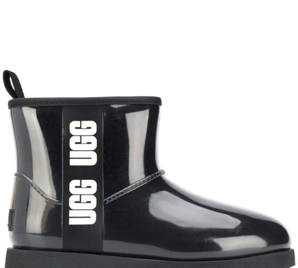 UGG Classic Clear Mini Black Rainboot Women's US size 6/NEW!!!