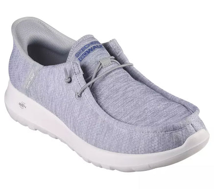 SKECHERS Go Walk Max-Halycon White Gray Slip-ins Sneaker Men's sizes 7-14/NEW!!