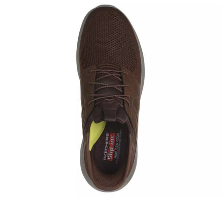 SKECHERS Garner Newick Dark Brown Slip-ins Sneaker Shoe Men's sizes 7-14/NEW!!!