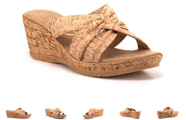 Onex Gayle-2 Soft Leather Cork Wedge Sandal Women's sizes 5-11/NEW!!
