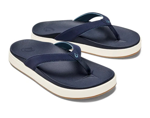 Women's Olukai Nu A Pi O Trench Blue Flip Flop Sandal US Size 6 NIB