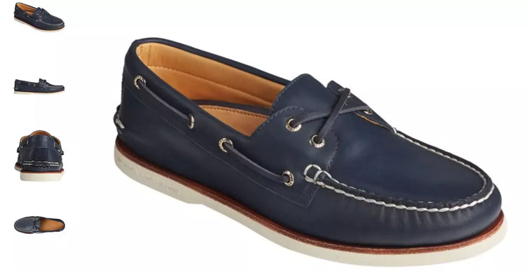 Sperry Gold Cup A/O 2-EYE Navy Glove Leather Boat Shoes Men's US sizes 7-15/NEW!