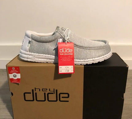 Hey Dude Wally Sox Stone White Sneaker Shoe Men's Sizes US 7-15/NEW!!!!