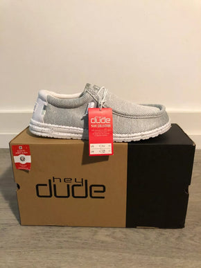 Hey Dude Wally Sox Stone White Sneaker Shoe Men's Sizes US 7-15/NEW!!!!
