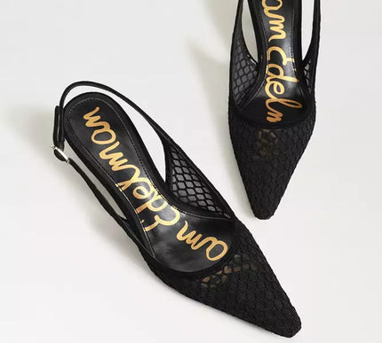 Sam Edelman Bianka Slingback Black Mesh Pump Women's sizes 6-11/ NEW!!