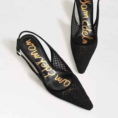 Sam Edelman Bianka Slingback Black Mesh Pump Women's sizes 6-11/ NEW!!