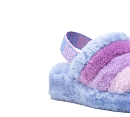 UGG Fluff Yeah Cornflower Multi Slide Slipper Women's US sizes 5-11-NEW