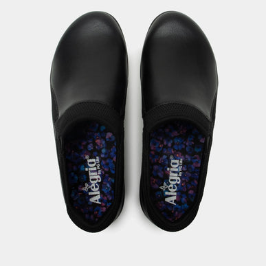 Alegria Duette Jet Black Leather Shoe Clog Womens sizes 35-42 NEW Wide