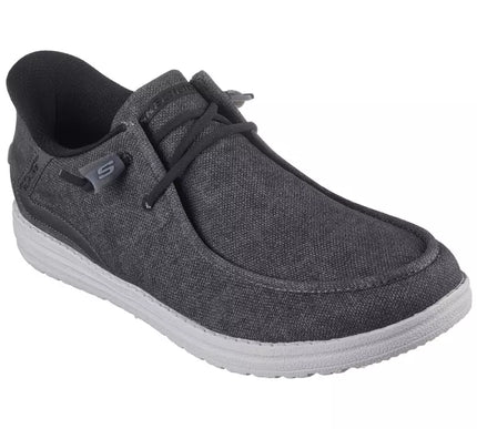 SKECHERS Melson-Coronado Black/Grey Slip-ins Sneaker Shoe Men's sizes 7-14/NEW!!