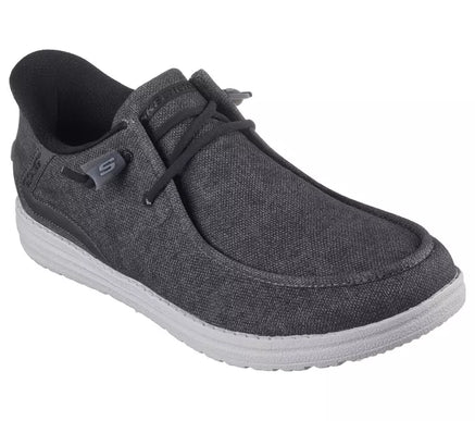 SKECHERS Melson-Coronado Black/Grey Slip-ins Sneaker Shoe Men's sizes 7-14/NEW!!