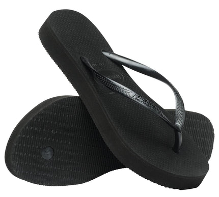 Havaianas Slim Flatform Black Flip Flop Sandal Women sizes 35/36-41/42 NEW
