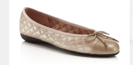 Paul Mayer Attitudes Best Patent Champagne/Nappa Champagne Ballet Flat 5-11/NEW!