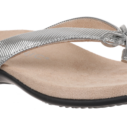 Vionic Bella Toe Post Aluminum Patent Sandal Women's sizes 5-11/NEW!!!