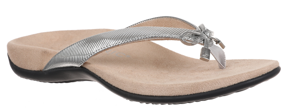 Vionic Bella Toe Post Aluminum Patent Sandal Women's sizes 5-11/NEW!!!
