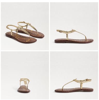 Sam Edelman Gigi Ambergold Leather Ankle Strap Sandal Womens US sizes 6-10/NIB