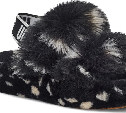 UGG Oh Yeah Spots Black Shearling Slipper Women's US sizes 5-12-NEW