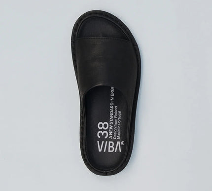 VIBAe SAINT TROPEZ Preto Black Leather Sandal EU Unisex sizes W6/36-M15/48