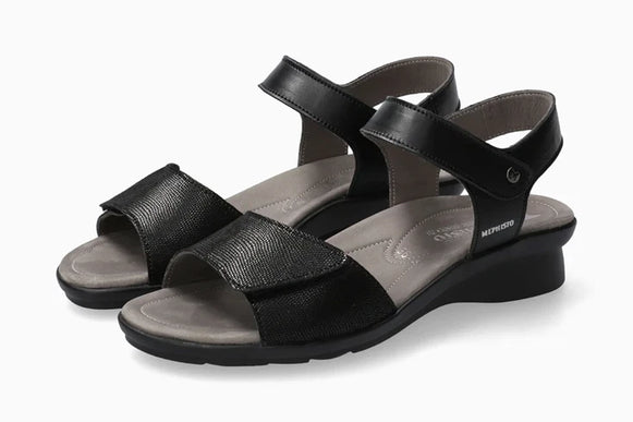 Mephisto Pattie Black Strappy Comfort Sandal Womens Sizes 35-42 NEW