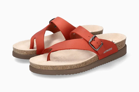 Mephisto Helen Red Scratch Leather Comfort Sandal Womens sizes 35-42 NEW