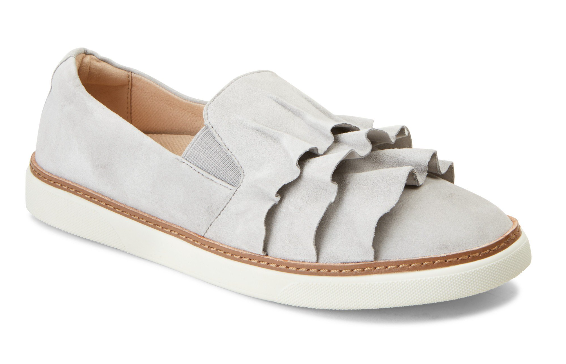 Vionic Mahalo Light Grey Suede Slip-on Flat Shoe Women's sizes 5,6,11 NEW!!