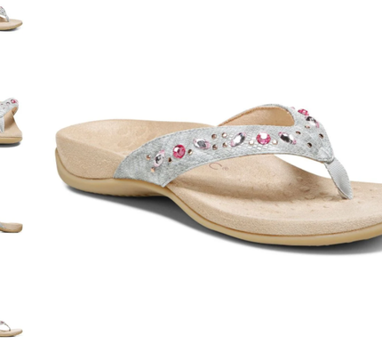 Vionic Lucia Snake Light Grey Sandal Flip Flop Women's US sizes 5-11 NEW!!!