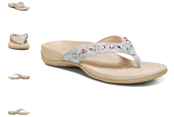 Vionic Lucia Snake Light Grey Sandal Flip Flop Women's US sizes 5-11 NEW!!!