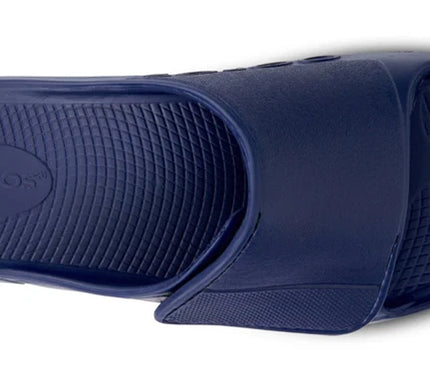 OOFOS OOahh Sport Flex Sandal Slide Navy Mens and Womens Sizes M4/W6-M13/W15