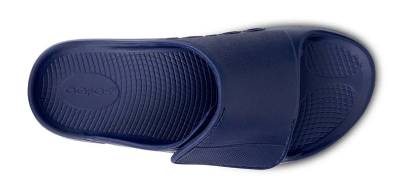 OOFOS OOahh Sport Flex Sandal Slide Navy Mens and Womens Sizes M4/W6-M13/W15