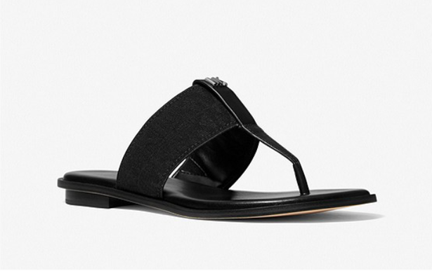 Michael Kors Verity Logo Leather Black Sandal Women's US sizes 6-11/NEW!!!