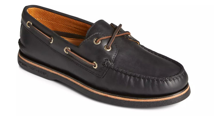 Sperry Gold Cup A/O 2 Eye Burnished Black Boat Shoe Men's sizes 7-14 NEW!! WIDE