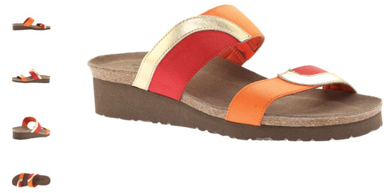 Naot Frankie Gold/Orange/Red Sandal Women's sizes 36-42/5-11 NEW!!!