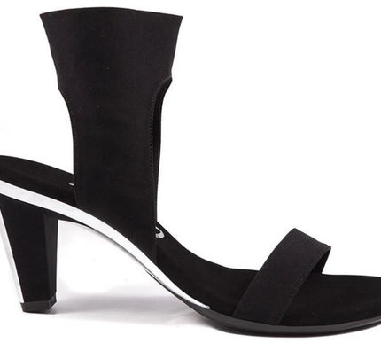 Onex Showgirl-N Black Elastic Heeled Sandal Women's sizes 5-11/NEW!!!