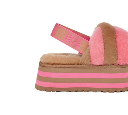 UGG Disco Stripe Slide Slipper Chesnut Pink Rose Women's US sizes 5-12-NEW