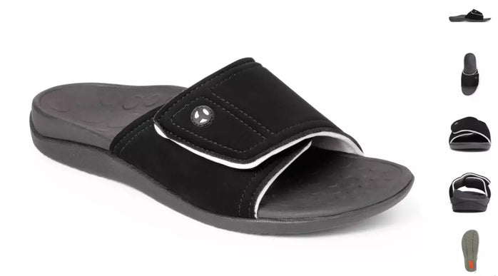 Vionic Kiwi Black/Grey Slide Comfort Sandal Men's US sizes 5-13 NEW!!!