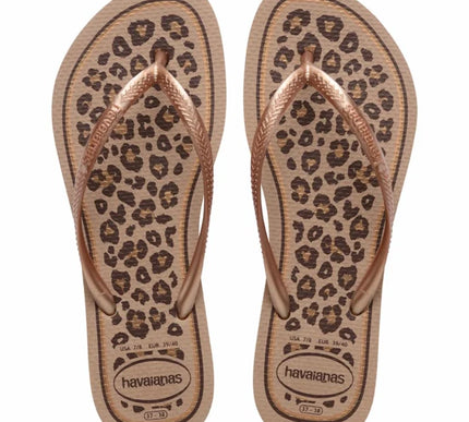 Havaianas Slim Animals Rose Gold-Rose Gold Flip Flop Women sizes 35-36-41-42