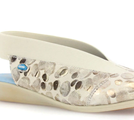 Cloud Caliber Picasso Neutral Slingback Leather Sandal Women's sizes 36-42/NEW!