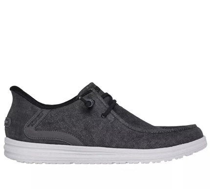 SKECHERS Melson-Coronado Black/Grey Slip-ins Sneaker Shoe Men's sizes 7-14/NEW!!