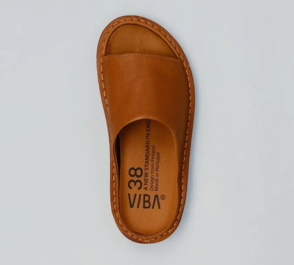 VIBAe SAINT TROPEZ Cognac Leather Sandal EU Unisex sizes W6/36-M15/48