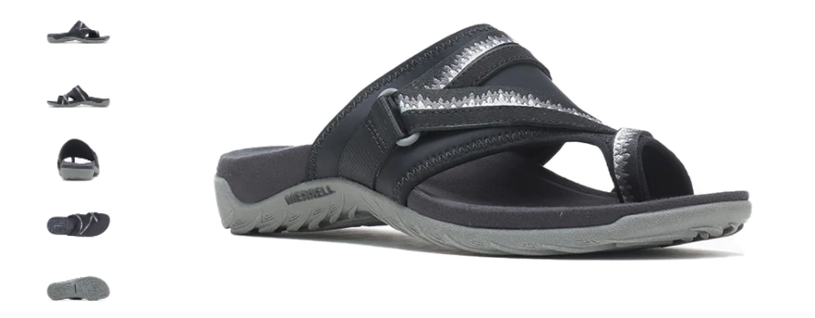 Merrell Terran 3 Cush Post Black Comfort Sandal Women's sizes 5-11 WIDE/NEW!!!