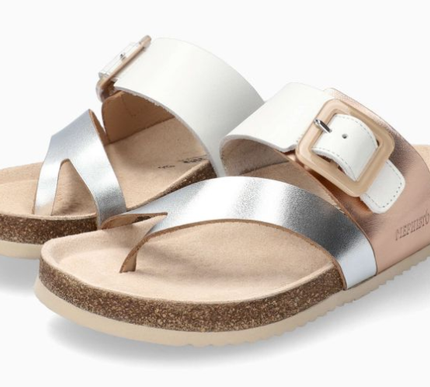 Mephisto Madeline Silver Slide Sandal Women's sizes 35-42 NEW!!!