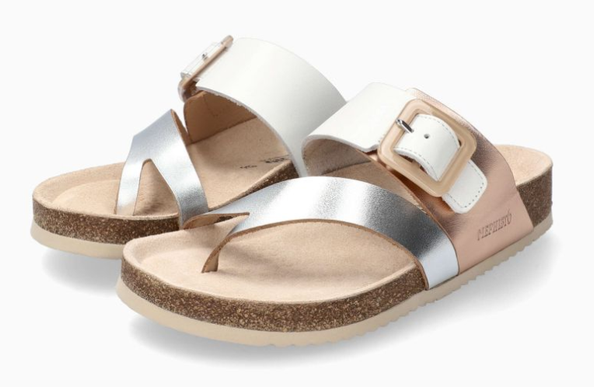 Mephisto Madeline Silver Slide Sandal Women's sizes 35-42 NEW!!!