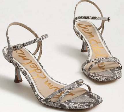 Sam Edelman Presley Python Strappy Kitten Heel Sandal Women's sizes 6-11/ NEW!!