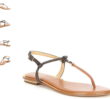 Michael Kors Fanning Brown/Acorn T-Strap Sandal Women's US sizes 6-11/NEW!!!