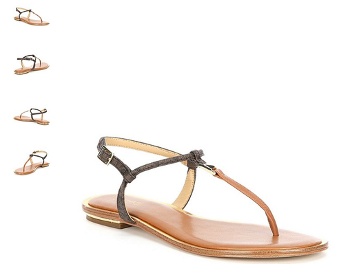 Michael Kors Fanning Brown/Acorn T-Strap Sandal Women's US sizes 6-11/NEW!!!