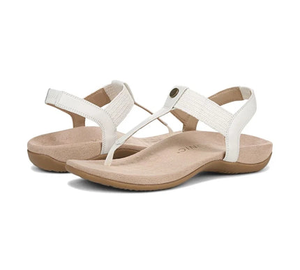 Vionic Brea White Leather Toe Post Slingback Sandal Women's sizes 5-11/NEW!!!