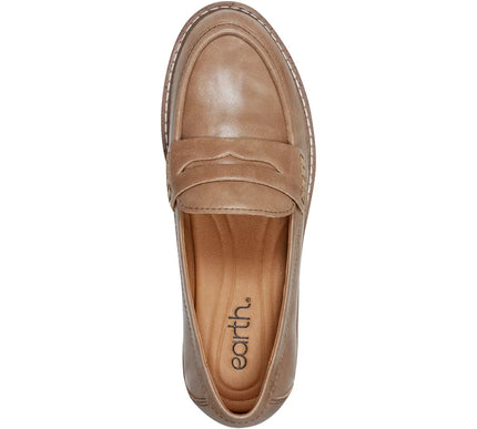 Earth Javas Light Brown Round Toe Casual Loafers Shoes Womens sizes 6-10 NEW M