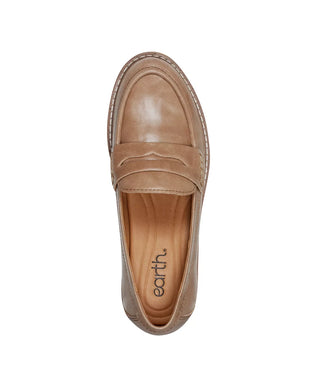Earth Javas Light Brown Round Toe Casual Loafers Shoes Womens sizes 6-10 NEW M