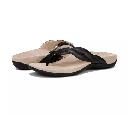 Vionic Bella Braid Black Nappa Leather Sandal Women's sizes 5-11/NEW!!!