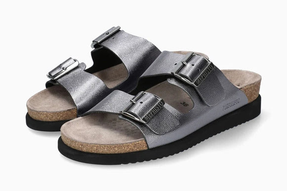Mephisto Hester Grey Odyssey Leather Slide Sandal Womens sizes 35-42 NEW